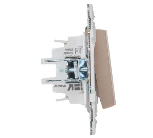 SKANDY Выключатель 1-клавишный кнопоч. 10А SK-V14Sa песочный  SK-V17-0-10-K98  IEK