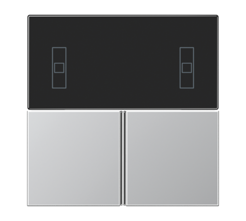 крышка с клавишами для Room controller, алюминий  AL4093TSA  Jung