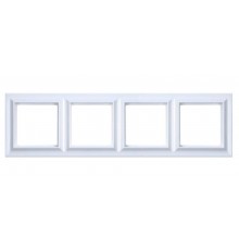 Рамка 4-поста; Eco Profi  Standart; термопласт; белый  EPS484WW  Jung
