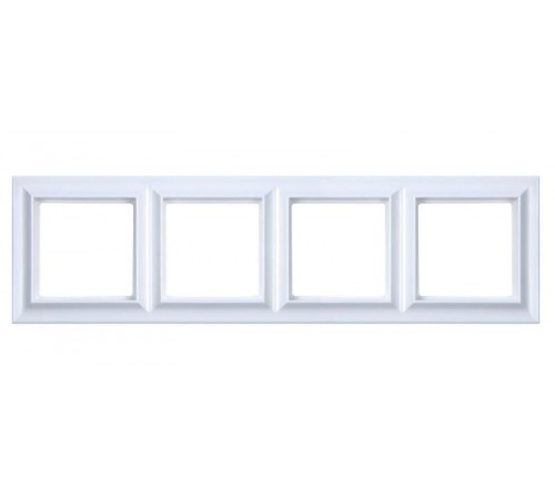 Рамка 4-поста; Eco Profi  Standart; термопласт; белый  EPS484WW  Jung