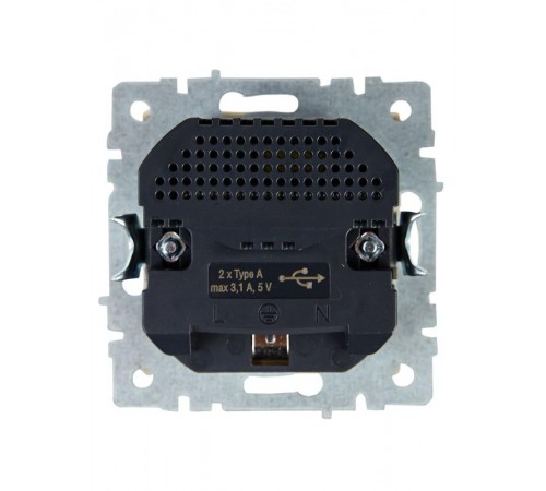 BRITE Розетка с заземлением со шторками 16А с USB A+A 3,1А РЮш10-2-БрКр бежевый  BR-R14-16-U21-D31-K10  IEK