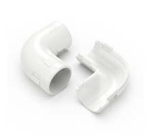 Соединитель угловой разборный белый d20 мм (5шт/550шт уп/кор)  PR13.02451  Промрукав