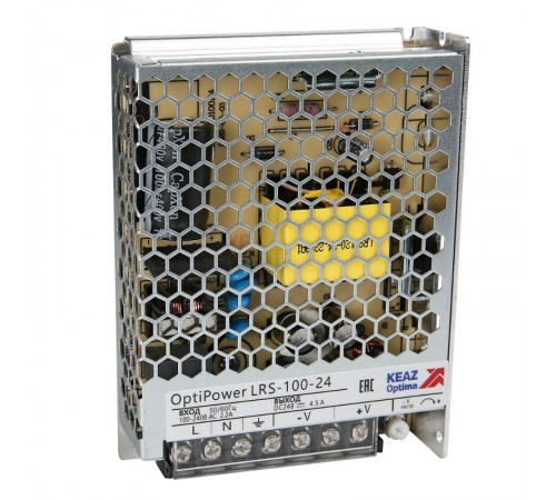 Блок питания панельный OptiPower LRS 100-24 4.5A  328879  КЭАЗ