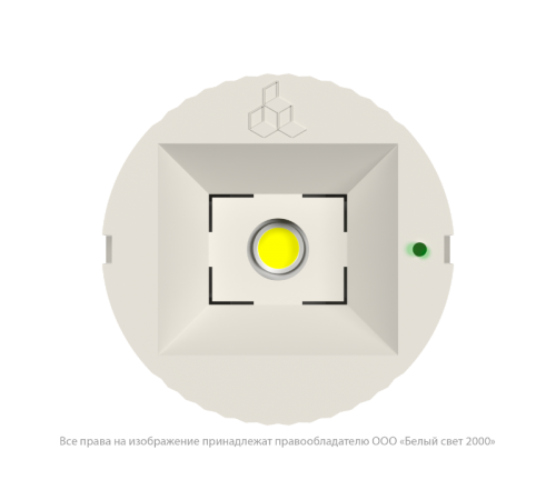 Световой указатель аварийного освещения светодиодный BS-OKO-10-L1-24 4Вт 24В IP20 централиованный встраиваемый  a15272  Белый свет