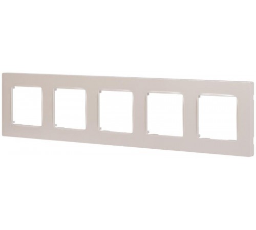 Рамка для розеток и выключателей  Серия 12 12-5205-15 на 5 постов, Классик, перламутр  Б0067794  ЭРА