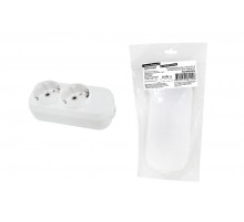 Колодка розеточная 2 гнезда 2П+З 16А 250В белая серии "Народная"  SQ1806-0414  TDM