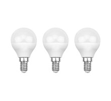 Лампа светодиодная Шарик (GL) 7.5 Вт E14 713 Лм 2700 K теплый свет (3 шт./уп.)  604-031-3  Rexant