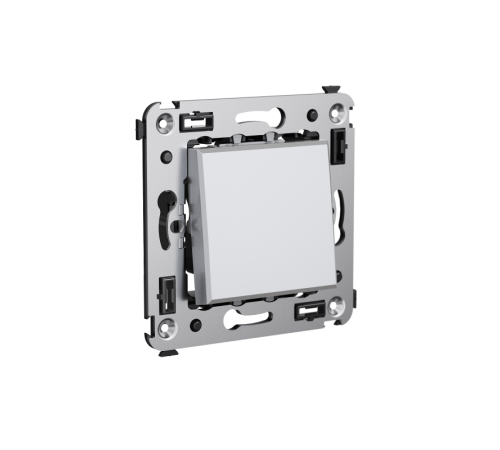 Переключатель одноклавишный в стену, "Avanti", "Закаленная сталь"  4404113  DKC