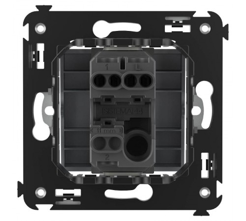 Переключатель одноклавишный в стену, "Avanti", "Закаленная сталь"  4404113  DKC