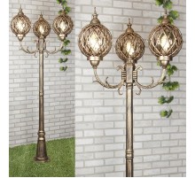 Светильник садово-парковый Sirius F/3 черное золото  a025304  Elektrostandard