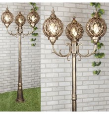 Светильник садово-парковый Sirius F/3 черное золото  a025304  Elektrostandard