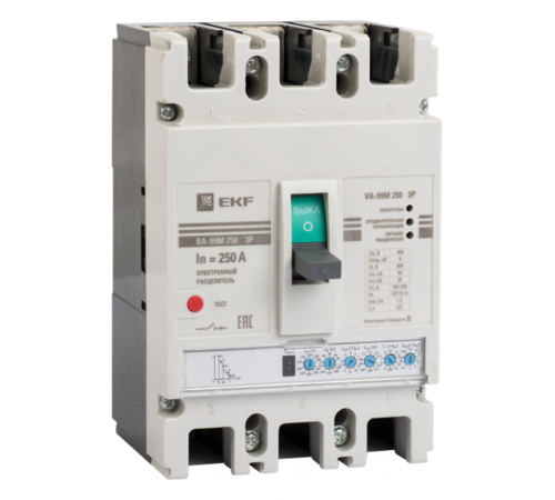Выключатель автоматический ВА-99М  250/250А 3P 50кА с электронным расцепителем PROxima  mccb99-250-250me  EKF