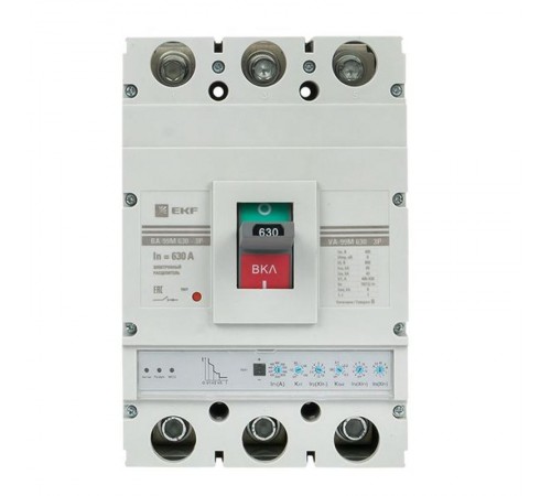 Выключатель автоматический ВА-99М  630/630А 3P 65кА с электронным расцепителем PROxima  mccb99-630-630me  EKF