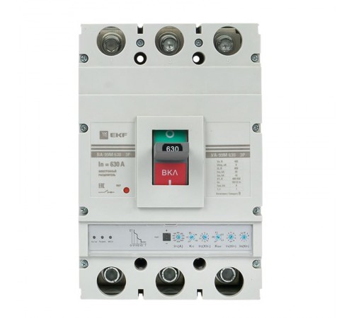 Выключатель автоматический ВА-99М  630/630А 3P 65кА с электронным расцепителем PROxima  mccb99-630-630me  EKF