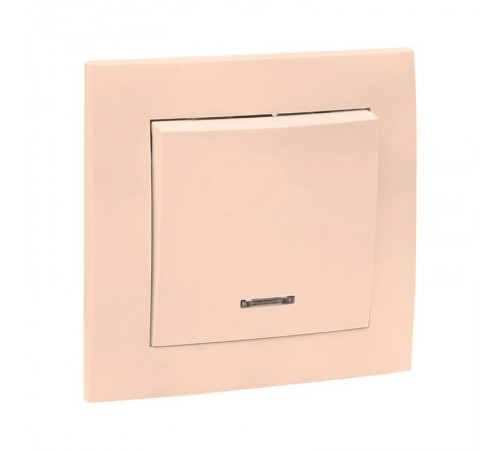 Валенсия выключатель 1-кл. 10А кремовый с индикатором EKF PROxima   EWV10-121-20   EKF