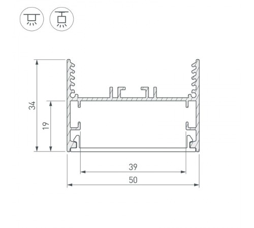 Угол SL-LINE-5035 внутренний (arlight, Металл)  030114  Arlight