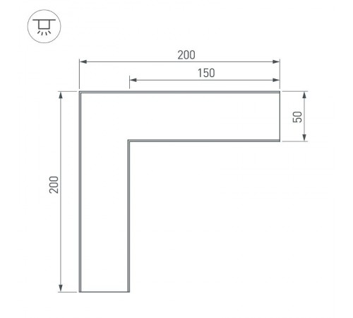 Угол SL-LINE-5035 (arlight, Металл)  030116  Arlight