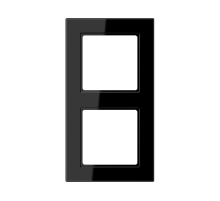 Рамка для вертикальной и горизонтальной установки, 2 поста; дюропласт; черный; A CREATION  AC582SW  Jung