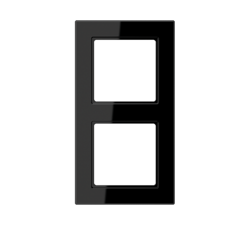 Рамка для вертикальной и горизонтальной установки, 2 поста; дюропласт; черный; A CREATION  AC582SW  Jung