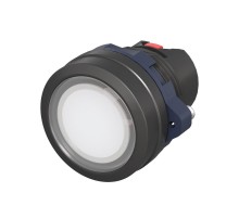 Головка кнопки плоская прозрачная без фиксации,  белая  M22P-FMLWP  DKC