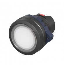 Головка кнопки плоская прозрачная без фиксации,  белая  M22P-FMLWP  DKC