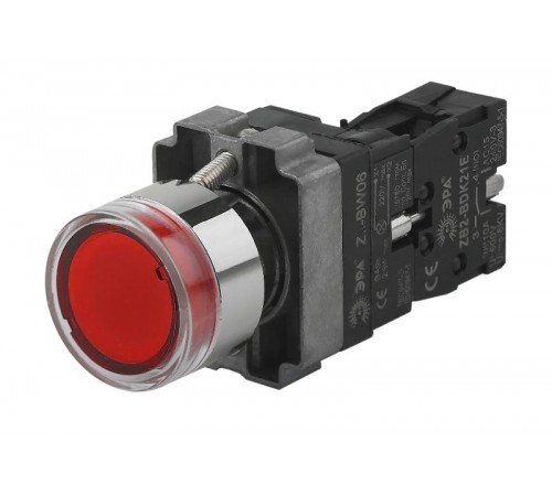 Кнопка управления LAY5-BW3461 с подсветкой красный 1з (20/200/4000)  Б0045661  ЭРА
