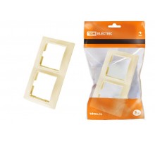 Рамка 2-х постовая горизонтальная сл. кость "Таймыр"  SQ1814-0126  TDM