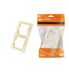 Рамка 2-х постовая горизонтальная сл. кость "Таймыр"  SQ1814-0126  TDM