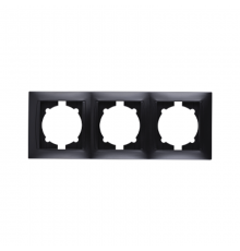 Рамка 3-х постовая горизонтальная графит "Лама"  SQ1815-0631  TDM