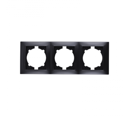 Рамка 3-х постовая горизонтальная графит "Лама"  SQ1815-0631  TDM