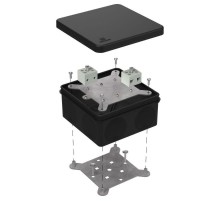 Коробка огнестойкая для о/п двухкомпонентная 60-0300-FR6.0-4 Е15-Е120 RAL9005 100х100х50 (14 шт/кор) черная  60-0300-9005-FR6.0-4  Промрукав