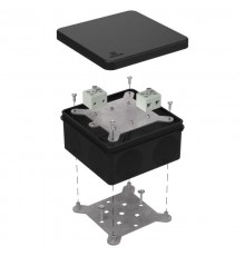 Коробка огнестойкая для о/п двухкомпонентная 60-0300-FR6.0-4 Е15-Е120 RAL9005 100х100х50 (14 шт/кор) черная  60-0300-9005-FR6.0-4  Промрукав