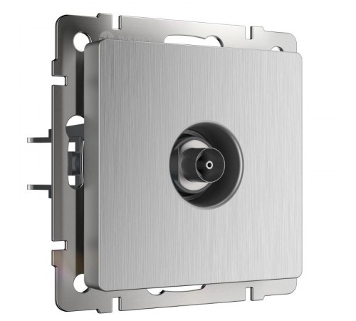 ТВ-розетка оконечная (cеребряный рифленый) W1183009  a051363  WERKEL