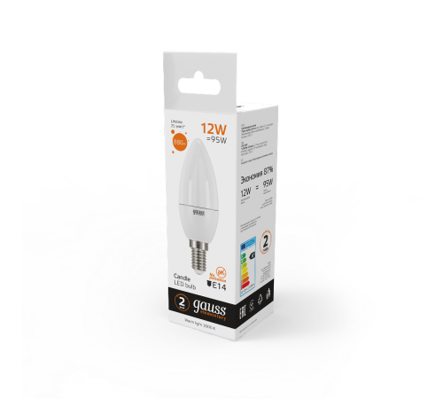 Лампа светодиодная LED Elementary Свеча 12W 880lm E14 3000K  33112  Gauss