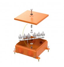 Коробка металлическая огнестойкая 70-0380-FR6.0-12 E15-E120 RAL2004 150x150x60 (6 шт/кор)  70-0380-2004-FR6.0-12  Промрукав