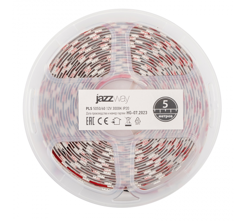 Лента светодиодная LED STN 5050/60 14,4Вт 12В 3500К IP20 5м  1000989  Jazzway