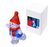 Фигура светодиодная  "Снеговик-2"  ULD-M2234-040/STA WHITE IP20 SNOWMAN-2,  40 диодов, размер 22*17*34 см, белый, IP20.  11030  Uniel