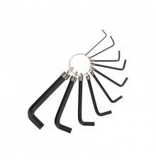 Набор ключей имбусовых HEX 1,5-10 мм, CrV, 10 шт., оксидированные, на кольце  KR-12-5201  Kranz