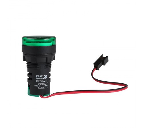 Индикатор тока и напряжения OptiSignal Compact D22 C7-VAM-3 зеленый 50-500 В AC/0-100 A AD22VAM  375699  КЭАЗ