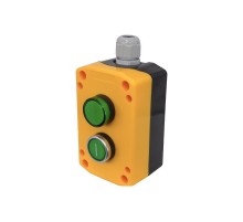 ПКУ22-21V1M-65У1, 1 зелёный цилиндр "I" (НО) , лампа зелёная 220В AC, пост управления, IP65  (ЭТ)   ET014874   Электротехник