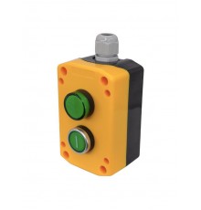 ПКУ22-21V1B-65У1, 1 зелёный цилиндр "I" (НО) , лампа зелёная 24В AC/DC, пост управления, IP65  (ЭТ)   ET014873   Электротехник