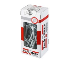 Дюбель-гвоздь 6х60 гриб. манжета (полипропилен) (40 шт) - коробка с ок ( 0,219 кг)  112711  Tech-KREP