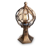 Светильник садово-парковый PL3704 круглый на постамент 60W 230V E27, черное золото  11364  Feron