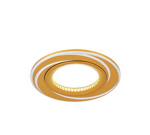 Светильник точечный встраиваемый Aluminium AL015 Круг. Золото/Хром, Gu5.3  AL015  Gauss