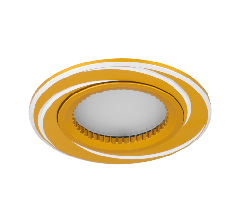 Светильник точечный встраиваемый Aluminium AL015 Круг. Золото/Хром, Gu5.3  AL015  Gauss