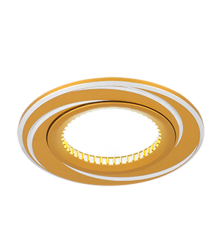 Светильник точечный встраиваемый Aluminium AL015 Круг. Золото/Хром, Gu5.3  AL015  Gauss