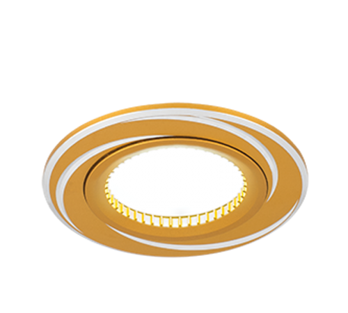 Светильник точечный встраиваемый Aluminium AL015 Круг. Золото/Хром, Gu5.3  AL015  Gauss