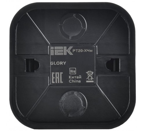 GLORY Розетка телефонная RJ11 о/у РТ20-ХЧм черный матовый  ETH10-K02M  IEK