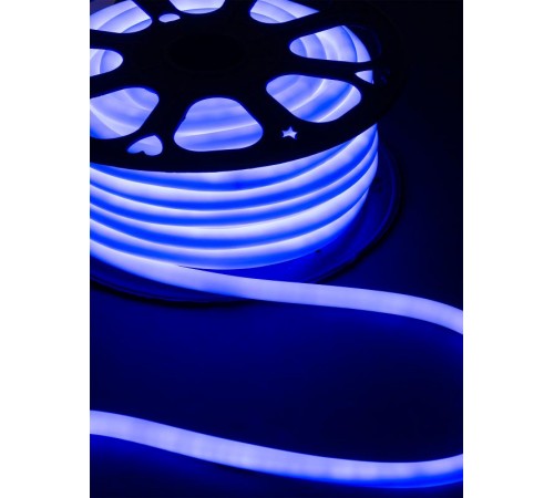 Гибкий неон круглый SMD2835-120 LED/м-220 В-6,5 Вт/м-IP67-синий (25м)  SQ0331-1522  TDM