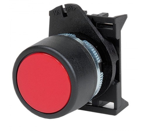 Кнопка плоская с фиксацией, красная  ABDTM1  DKC